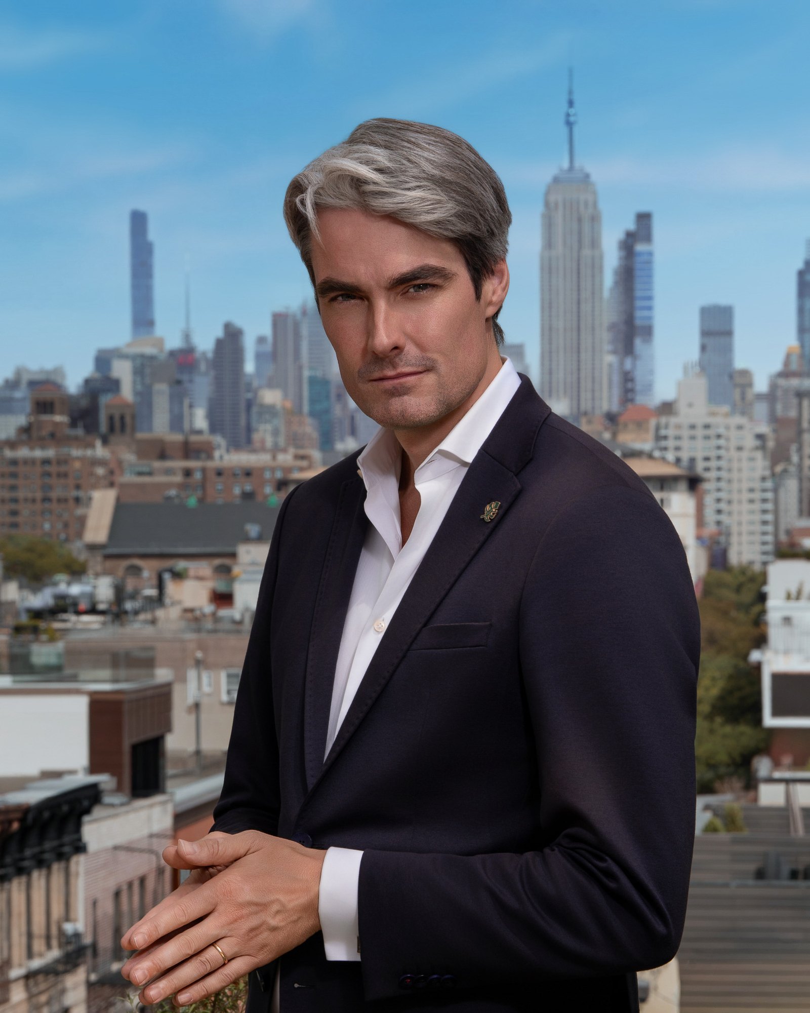 Executive portrait with the Empire State Building in New York
