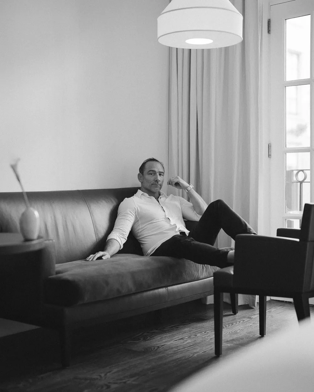 Lifestyle portrait of a man in an interior